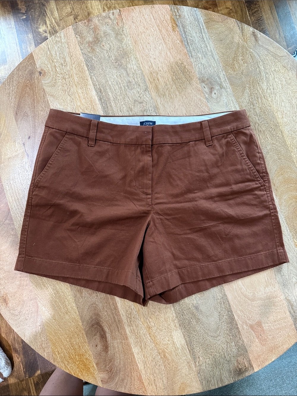 J. Crew Women's Rust Brown Cotton Chino Shorts